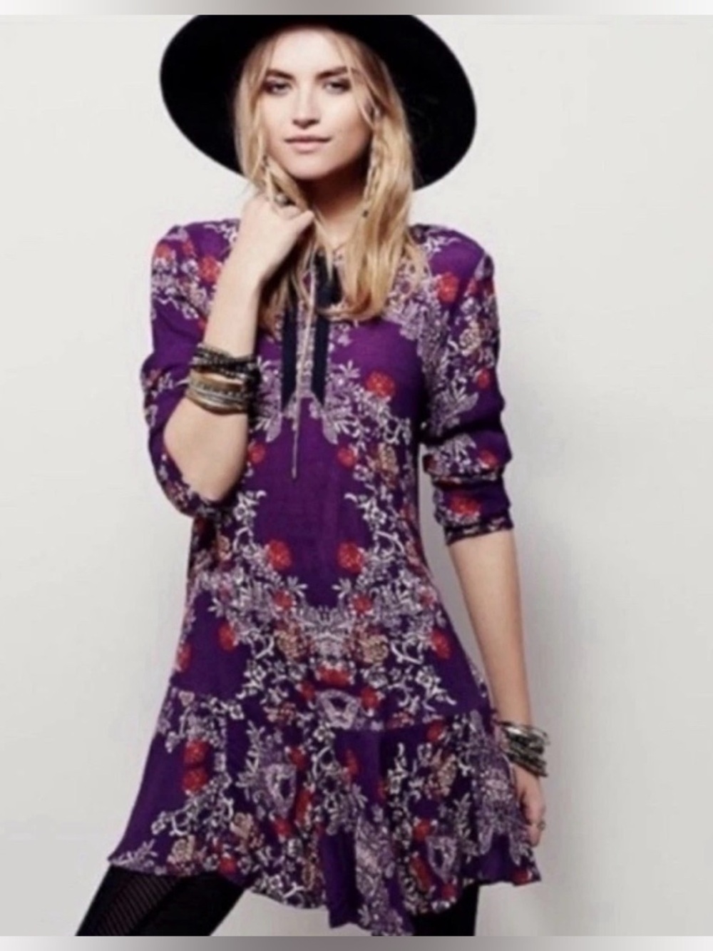Free People Smooth Talker floral tunic dress - Picture 3 of 8